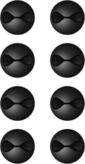 CHEFBEE 8 Pack Adhesive Cable Clips, Cable Cord Holder Organizer Management System for Desk, Wire Clips for All Your Computer, Electrical, Charging or Mouse Cord, Black
