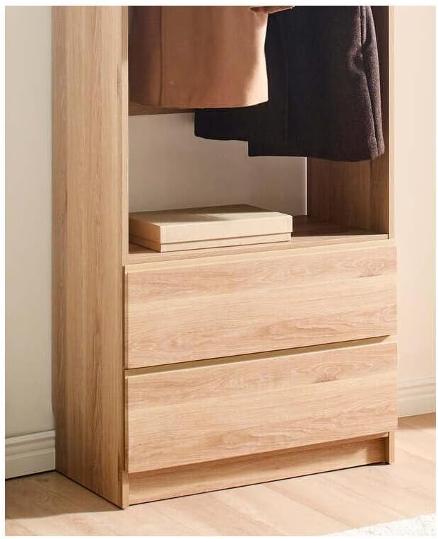 Maykoosh Closet System Organizer - Customizable Walk-in Wardrobe Storage Oak/Model C 1 Closet