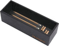 PRATIQUE Bamboo Drawer Organizer - Kitchen Utensil Organizer Silverware Tray Cutlery Holder，Office Desk Supplies and Accessories,8.9 * 3 * 2.6inch,Black