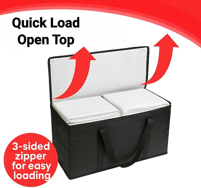 BAG-THAT! 6 - Pack Heavy Duty Large Moving Bags, with Strong Zipper and Comfortable Handles Durable & Sturdy Clothes packing Storage Bags Totes Bins Packing Moving Boxes College Supplies for moving.
