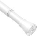 Spring Tension Curtain Rods 45-77 Inch White 1 Pack | No-drill & tool-free setup. Fits windows, kitchens, doorways. Rust-resistant, great for light curtains.