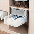 Double Layer Pull-Out Baskets for Closet Storage, Wire Mesh Organizer for Home Cabinets, Space-Saving Drawer Solution, Ideal for Kitchen & Bathroom Organization