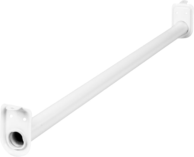 Adjustable Closet Rod, Steel 30 Inch to 48 Inch, 30 Pound Capacity, White – Design House, 205823