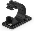 StarTech 100 Adhesive Cable Management Clips, Black, TAA, Sticky (CBMCC2) | Nylon Self Adhesive Clamp UL/94V-2 Fire Rated, Network/Ethernet/Office Desk/Computer Cord Organizer, Wire Holders