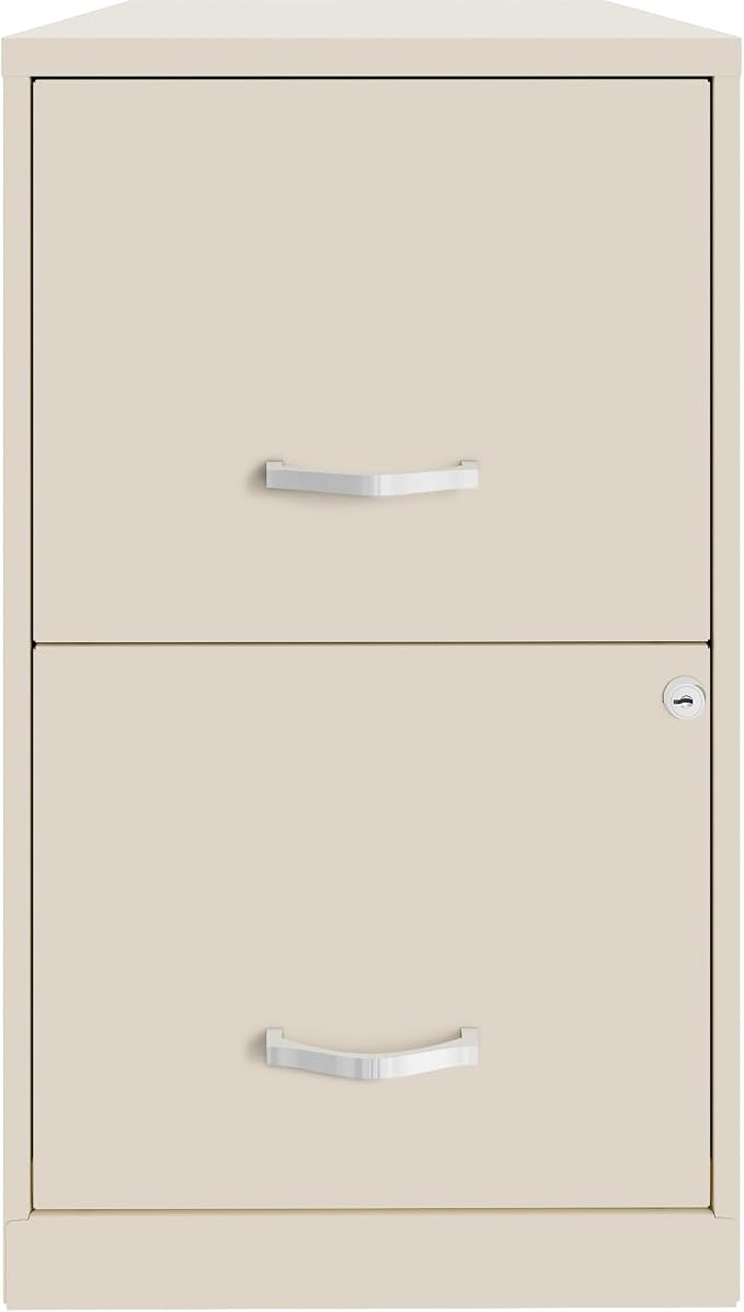 NuSparc 2 Drawer Locking Filing Cabinet | Pre-Assembled Steel Construction | Space-Saving Design is Perfect for Home and Small Office | Letter-Size | Assembled in North America