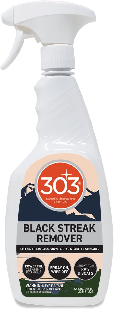 303 Products Black Streak Remover - Removes Black Streaks and Dirt, Provides A Clean, Streak-Free Finish on RVs, Campers, Pop-Ups, Motorhomes, and Boats, 32oz (30243)