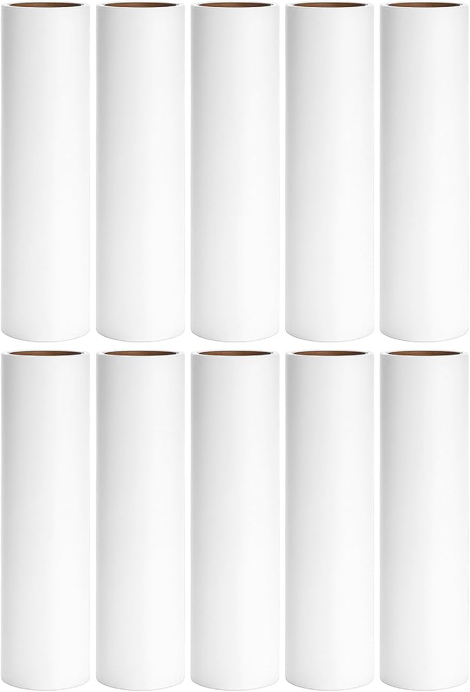 Floor Lint Roller Refills 9.45 inch Pet Hair Sticky Roller Refills for 9.4 inch to 9.5 inch Large Lint Rollers, Great Value Bulk Pack of 10 Rolls Extra Sticky 600 Sheets Total