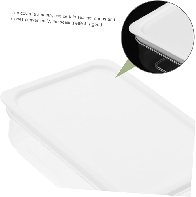 2Pcs Wear-resistant Refrigerator Food Containers with Lids Transparent Rectangular Preservation Boxes for Meat Storage and Fruit Organization Space-saving Kitchen Fridge Organizer