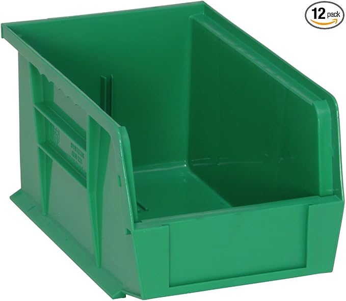 Quantum Storage QUS221 Ultra Stack and Hang Bins - 9-1/4" x 6" x 5" - 12 Pack
