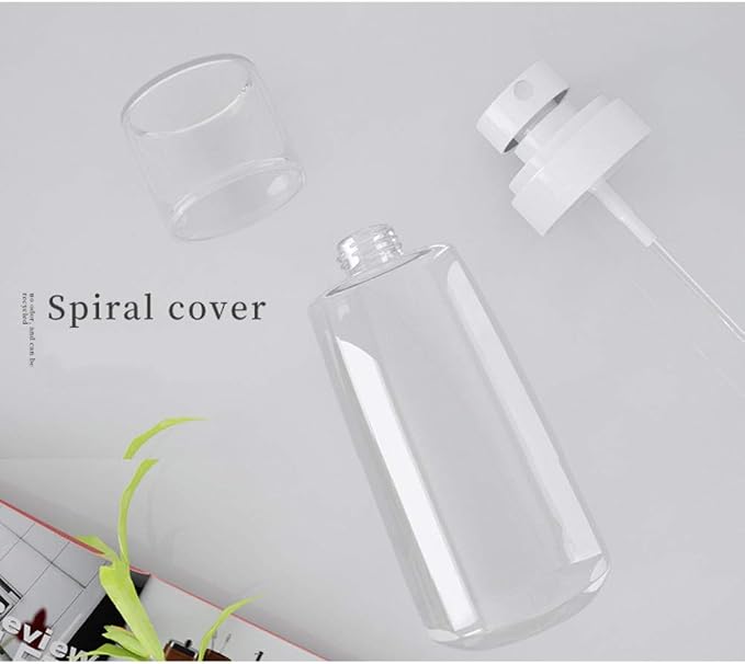 Refillable Cosmetic Spray Bottles for Fine Mist Plastic Empty Clear Refillable Travel Container Essences Rose Water Mister (3.4 Ounce,100ml)