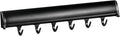 TAG Hardware Designer 6-Hook Expandable Valet Belt Rack, 13.75-Inch Extendable Wardrobe Closet Organizer Rod (Matte Black)