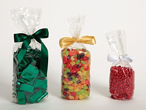 CalCastle Craft 100 Count Rectangular Clear Soft Cellophane Bags with Open Tops 3x15