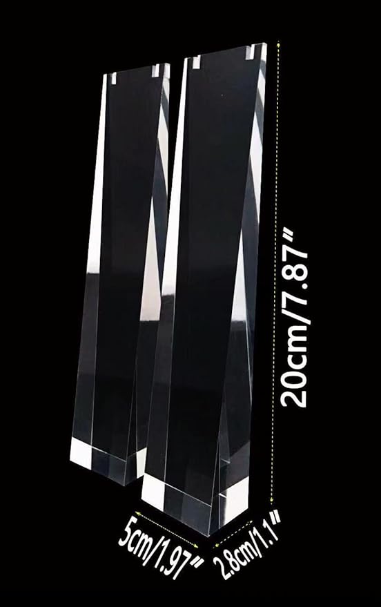 High Transparent Acrylic Jewelry Display Stand.Minimalist Style Jewelry Holder for Necklaces, Earrings, Watch,Bracklet.Multiple Design Fit for Home and Exhibition Jewelry Storage Display. (Clear)