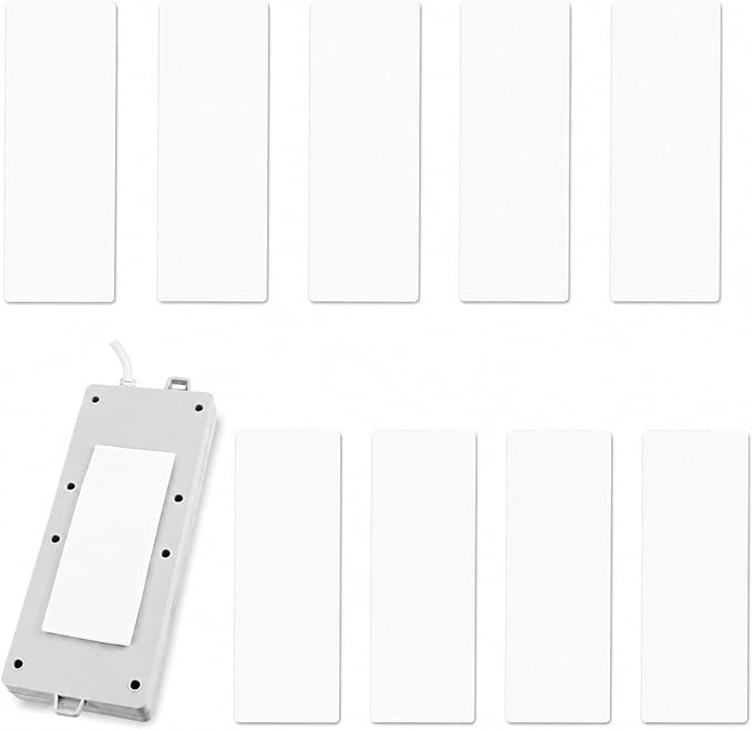 10 Pcs Self Adhesive Power Strip Holder 3.93'' x 1.57'' Punch Free Mounting Strips for Power Strip Wall Mounted Protector Wall-Mount Tape Wall Socket Holder for Home Kitchen Office