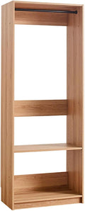 Maykoosh Closet System Organizer - Customizable Walk-in Wardrobe Storage Oak/Model B 1 Closet