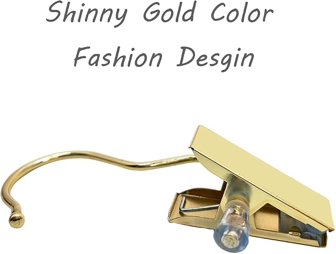 Boot Hangers 4.5" Metal Outfit Hanger Gold Hanging Clips for Gloves Shoes Laundry Hooks Hair Extension Wigs Clips Portable Home Travel Hangers for Hat, Towels, Bras, Socks 12Pack