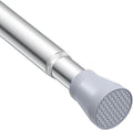 HAOYUNIE 1 Pack Tension Curtain Rods, 45-77Inches Adjustable Spring Tension Rods, No Drill No Slip, for Windows, Doorway, Bathroom & Closet (silver)