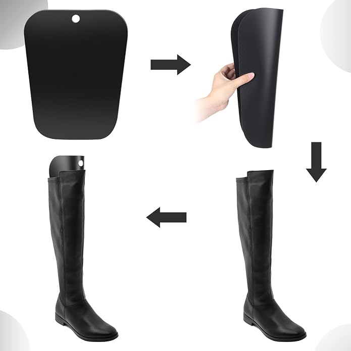 FoldTier 60pcs (30 Pairs) Boot Shaper Inserts Tall Boot Support Reusable Stand Insert Holder for Women Men