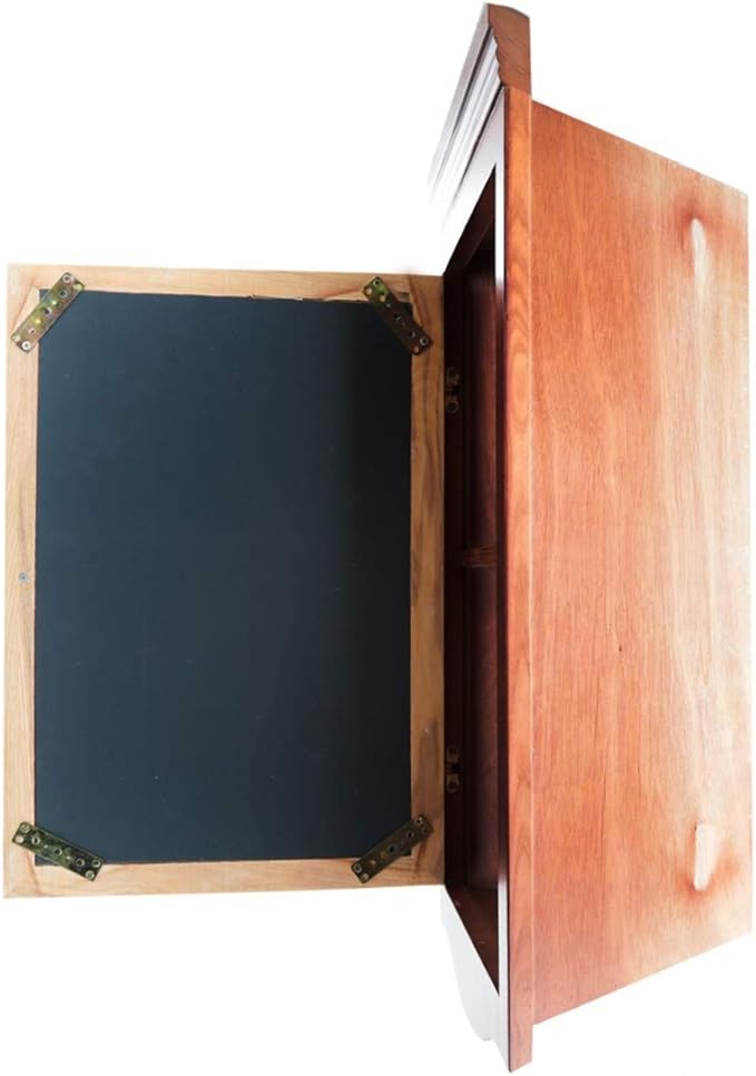 Renovators Supply Corner Medicine Cabinet with Mirror - Wall Mount Wooden Bathroom Medicine Cabinet - Double Shelf Storage Cabinet with Hardware - Hanging Bathroom Cabinet - Cherry, Pack of 1