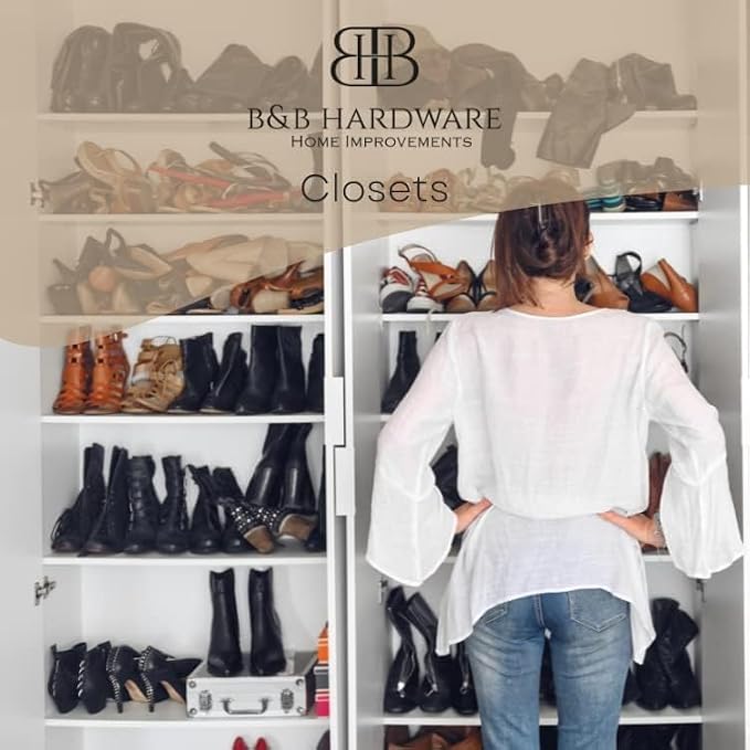 B&B HARDWARE Cabinet Shelves - Melamine 3/4'' Thick - Custom Organize Space with Stylish Cabinet Melamine Shelves - Perfect Solution for Home & Office - Cut to Size (8" Depth X 13 Inches Length)