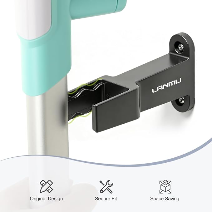 LANMU Wall Mount Holder Compatible with Shark Steam Mop Models S8001, S8002BRN, S8201,S2001, S3501, S1000, Space-Saving Storage Rack