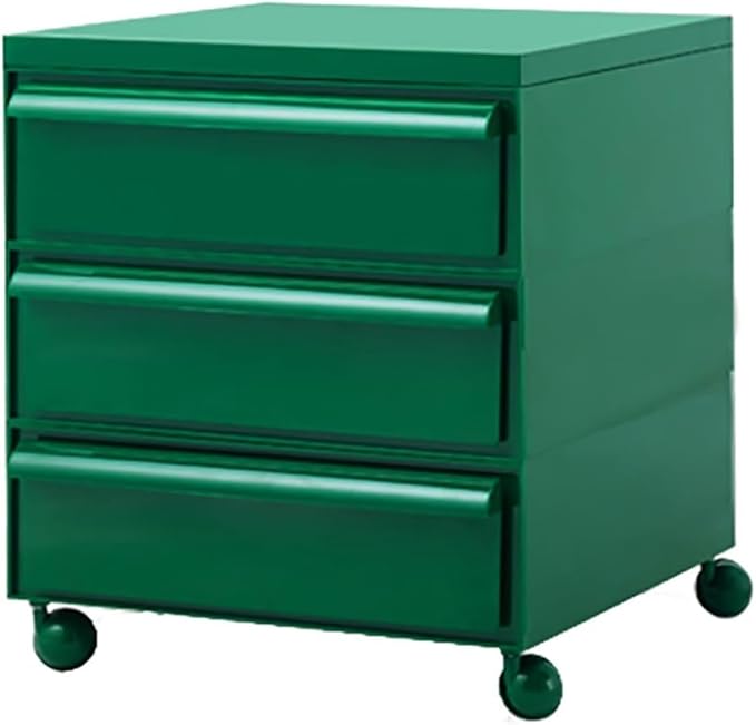 ELEFOCUS 5 Stackable Plastic Storage Bins, rotatable Storage cabinets and Drawers, Bedside Storage Units(Size:42x42x50cm(17x17x20inch),Color:Green)