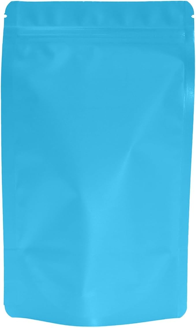 100PCS Smell Proof Resealable Pouch Bags,ULIFESTAR Aluminum Foil Flat Food Storage Bag,Sealable Pcsaging Zipper Pouches with Tear Notches for Pcsaging Lipgloss,Jewelry,etc(12*20cm/4.72*7.87",Blue)
