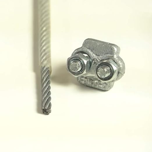 Wire Rope Clamp 3/16 inch 10 Pack Zinc Plated - Wire Rope Clip - Wire Cable Clamps