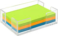 Acrylic Sticky Note Holder, 4x6 Inch Clear Dual Notepad Holder Dispenser with Triple Openings Non-Slip Rubber, Sticky Note Dispenser Memo Holder Case for Desk Office School Supplies(No Pads)