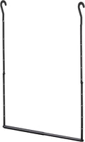 Hanging Closet Rod, Hanging Clothes Organizer, Adjustable, 1 Pack | Metal, Black, Heavy Duty, Space-Saving