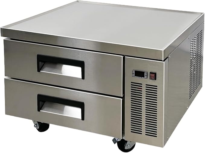 Commercial Chef Base Refrigerator, ETL Fridge Cooler, 36" W 2 Drawer