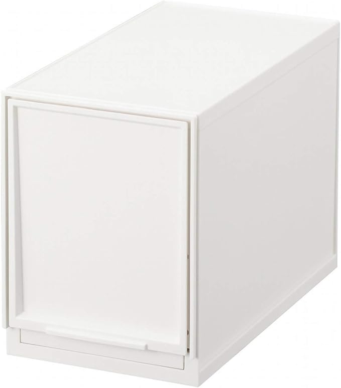 SANKA D2SC-LSWH Module Case Freely Combined, Drawer Storage Case, Slim L, White, Mix and Match Drawer Storage Case, Slimming Drawers, Snap Closing, Rubber Stopper, Locking Mechanism Stays Even Stable, Made in Japan, Storage Box, Clothes Case, Small Ite...