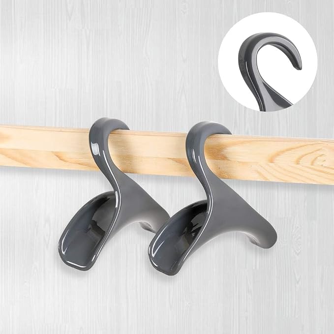 Purse Hanger for Closet Rod - Handbag Storage Organizer - Acrylic Hangers for Hanging Purses, Backpacks, Satchels, Crossovers, Totes (4 Pack)