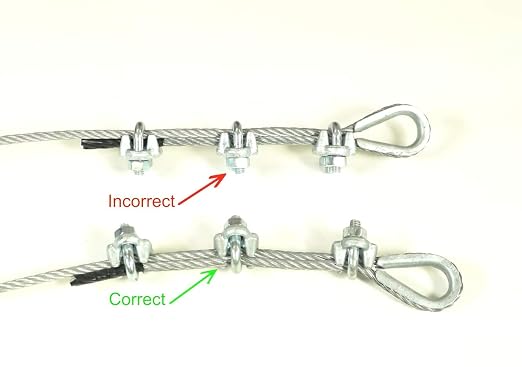 Wire Rope Clamp 3/16 inch 10 Pack Zinc Plated - Wire Rope Clip - Wire Cable Clamps