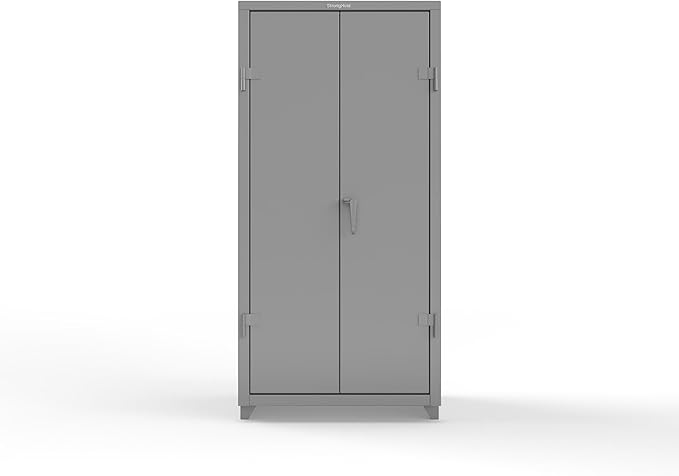 Strong Hold Extra Heavy Duty 14 GA Uniform Cabinet with Hanger Rod, 1 Shelf - 36 in. W x 24 in. D x 75 in. H