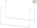 Hanging Closet Rod, 2 Pack Adjustable Height & Width Closet Rods for Hanging Clothes-Closet Extender Hanging Rod Space-Maximizing Design Suitable for Hanging and Drying Clothes, White