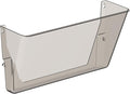Gawerk Clear Acrylic Single Pocket, Plastic Hanging Wall Mount File Holder for Office Home (Gray, 1 Pack)