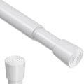 Spring Tension Rod 18-41 Inches No Drilling Adjustable White Spring Loaded Curtain Rod Expandable Small Short Tension Curtain Rod for Windows,Kitchen,Doorway