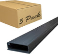 Electriduct Medium Latching Cable Raceway (500 Series) - 5 Feet - Black | 5 Sticks (25 Feet Total)