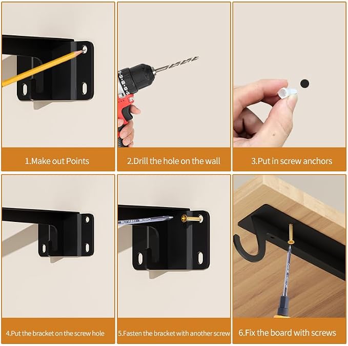Heavy Duty Closet Rod Bracket with Closet Rod（11-47in Support 200lbs | L-Shaped Wall Mount Closet Shelf Brackets with Adjustable Hanging Rods Hanging Kit for Laundry Wardrobe Bathroom Kitchen
