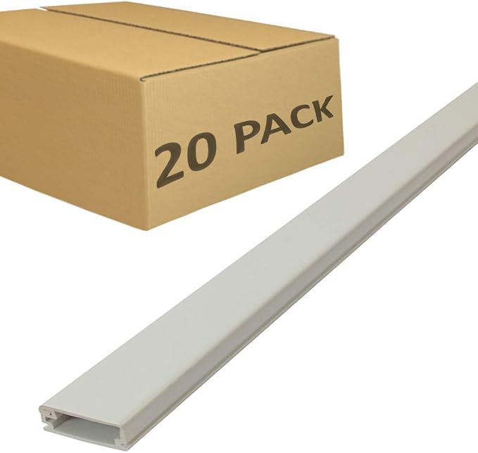 Electriduct Medium Latching Cable Raceway (500 Series) - 6 Feet - Beige | 20 Sticks (120 Feet Total)