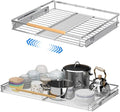 Large Pull Out Kitchen Cabinet Organizer, 22.7''-39.8''Width, Heavy Duty Slide Out Pantry Shelves Sliding Drawer Storage for Kitchen, Under Sink, Bathroom, Wardrobe, Set of 2