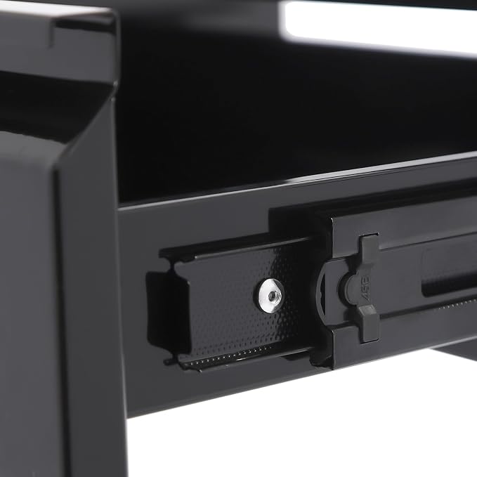 18 Inch Under Desk Sliding Pull-out Black Lockable Drawer for Office Attachable Large Storage Organizer for Sit Stand Workstation