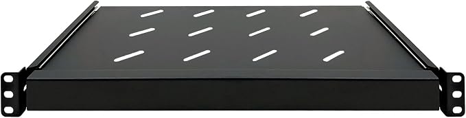 Electriduct 1U Keyboard Tray - Fully Extendable Universal 19" Rack Mount Sliding Shelf for Network Equipment Server Cabinet Enclosure 3-Rail System, Includes Mounting Hardware - 10.8" Deep