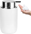 Soap Foaming Dispenser Ceramic with Easy-to-Press Pump Hand Foam Dispenser for Shampoo Bathroom Countertop 13.5 oz