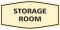 Signs ByLITA Fancy Storage Room Sign (Ivory/Dark Brown) - Small 1 Pack