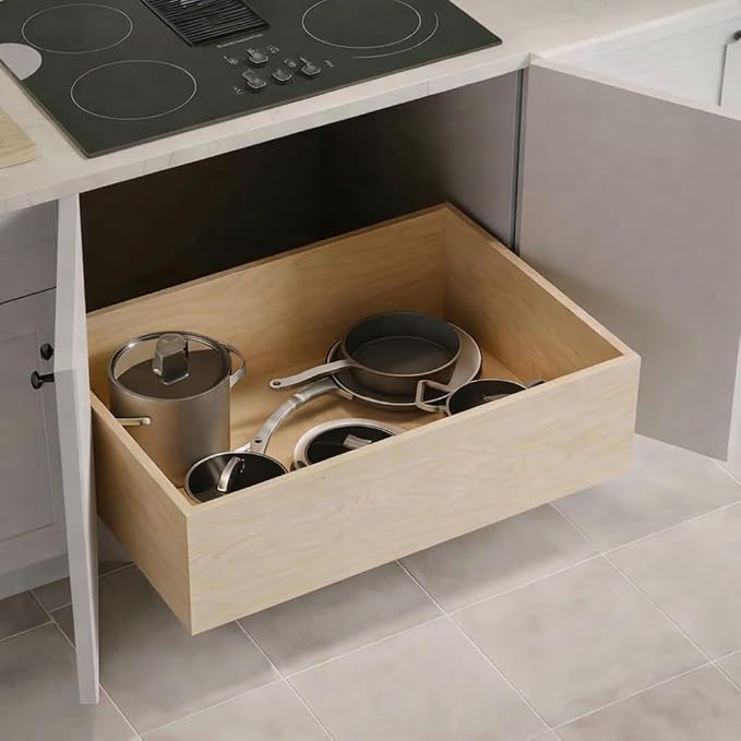 Built In USA - Dovetail Pull Out Drawer Box Only - Pull Out Tray (7" High 26" Wide - 20" Depth (No Slides))