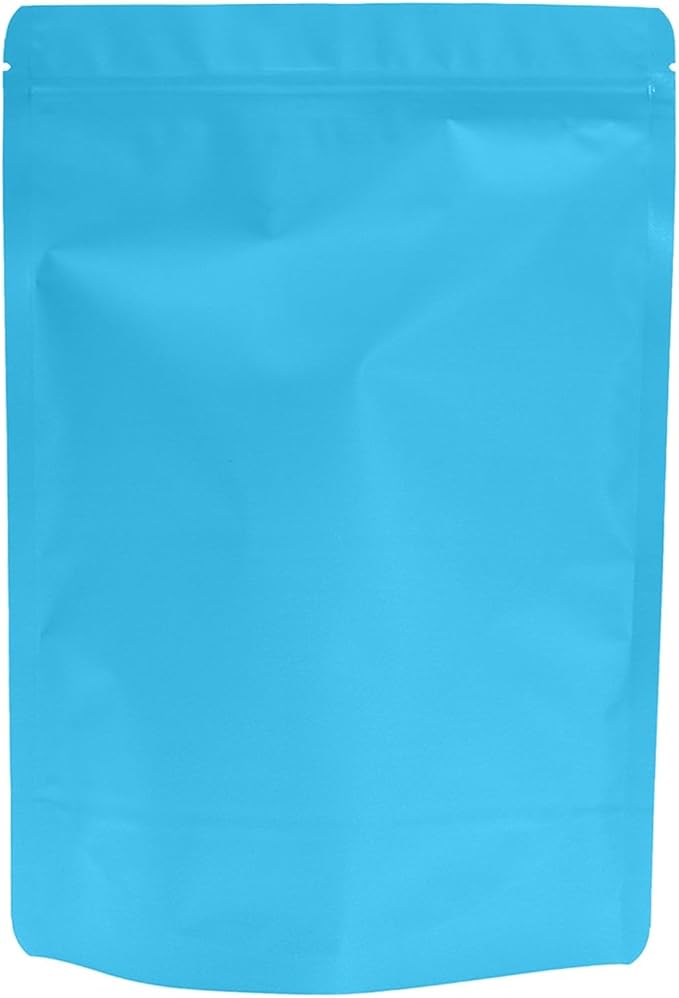 50PCS Smell Proof Resealable Pouch Bags,ULIFESTAR Aluminum Foil Flat Food Storage Bag,Sealable Pcsaging Zipper Pouches with Tear Notches for Pcsaging Lipgloss,Jewelry,etc(18*26cm/7.09*10.24",Blue)