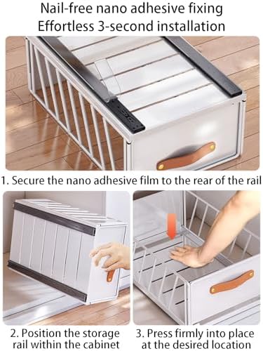 2 Pack Carbon Steel Slide Out Cabinet Organizer, Heavy Duty Pull-Out Pantry Shelves, Foldable Mesh Storage Baskets for Kitchen, Bathroom, Home, Wardrobe