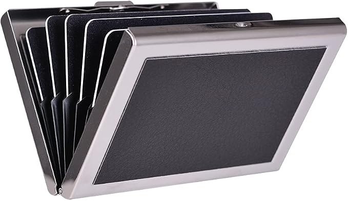 EASTNIGHTS RFID Credit Card Holder Stainless Steel Credit Card Protector Business Card Holder for Women Men